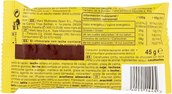 M&M's Peanut Chocolate 24 x 45g