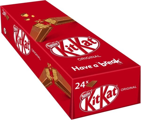 KitKat Nestle 4 Finger Milk Chocolate Wafer Bar 36.5 (24 Bars)