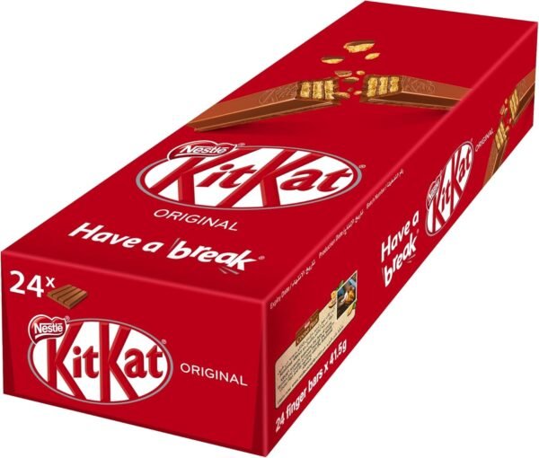 KitKat Nestle 4 Finger Milk Chocolate Wafer Bar 36.5 (24 Bars)